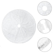 Lade das Bild in den Galerie-Viewer, Intirilife Polyester Christbaumrock Weihnachtsteppich Dekorationsunterlage in Weiß mit 1.20m Durchmesser