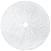 Lade das Bild in den Galerie-Viewer, Intirilife Polyester Christbaumrock Weihnachtsteppich Dekorationsunterlage in Weiß mit 1.20m Durchmesser