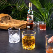 Lade das Bild in den Galerie-Viewer, Intirilife Getränke Glas - 6er Pack Kristallglas - 200ml, nobles Glas, Glaskunst