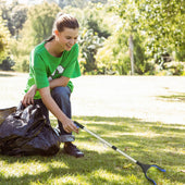 Lade das Bild in den Galerie-Viewer, Intirilife Greifer extra lang in Blau - 81 x 10.5 cm - Faltbare Stabile Greif Zange Arm für Senioren Müllzange für Garten Haus