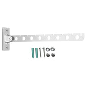 Lade das Bild in den Galerie-Viewer, Intirilife 2x klappbare Edelstahl Kleiderstange Garderobenhaken Kleiderbügelhalter in Silber mit 30cm Länge