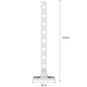 Lade das Bild in den Galerie-Viewer, Intirilife 2x klappbare Edelstahl Kleiderstange Garderobenhaken Kleiderbügelhalter in Silber mit 30cm Länge