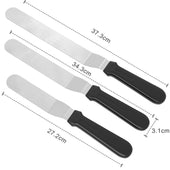 Lade das Bild in den Galerie-Viewer, Intirilife 9-teiliges Set Küchenschaber und Tortenspatel aus Edelstahl zum Backen Dekorieren Verzieren