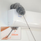 Lade das Bild in den Galerie-Viewer, Intirilife praktischer Mikrofaser Staubwedel mit Teleskopgriff in Grau - 81 (256) x 13 cm - Biegbar abnehmbar waschbar