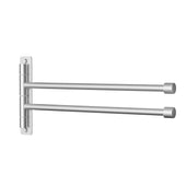 Lade das Bild in den Galerie-Viewer, Intirilife Handtuchhalter mit zwei Armen in Silber - 37 x 16.5 x 3 cm - Belastbare Schwenkarme mit 180° Drehung - Edle Handtuchstangen für Bad und Küche