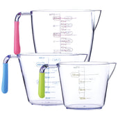 Lade das Bild in den Galerie-Viewer, Intirilife 3er Pack Messbecher mit 200 ml, 400 ml und 900 ml - Verschiedenen Größen zum Kochen Backen und Abmessen