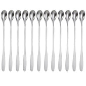 Lade das Bild in den Galerie-Viewer, Intirilife 12x Dessert Löffel aus Edelstahl - Länge 18.9 cm - Lange Löffel Für Latte Macchiato, Cocktails, Desserts und mehr