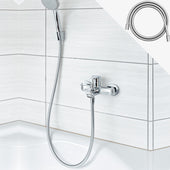 Lade das Bild in den Galerie-Viewer, Intirilife Universal Duschschlauch 150 cm Länge - PVC- Flexible Brause Bade Schlauch Schutz vor Verheddern Verdrehen