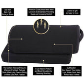 Lade das Bild in den Galerie-Viewer, Intirilife Fußstütze Fußablage mit Memory Schaum und Überzug in Schwarz - 44 x 30 x 15 cm - Fußkissen Höhenverstellbar Ergonomisch Stützkissen Fußbank für Büro Home Office