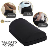 Lade das Bild in den Galerie-Viewer, Intirilife Fußstütze Fußablage mit Memory Schaum und Überzug in Schwarz - 44 x 30 x 15 cm - Fußkissen Höhenverstellbar Ergonomisch Stützkissen Fußbank für Büro Home Office