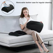 Lade das Bild in den Galerie-Viewer, Intirilife Fußstütze Fußablage mit Memory Schaum und Überzug in Schwarz - 44 x 30 x 15 cm - Fußkissen Höhenverstellbar Ergonomisch Stützkissen Fußbank für Büro Home Office