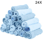 Lade das Bild in den Galerie-Viewer, Intirilife 24x Mikrofasertuch in Blau - 32 x 32 cm - Universal Microfaser Putz Tücher Lappen Saugstark Reinigen ohne Kratzer Allzweck Tuch waschmaschinengeeignet