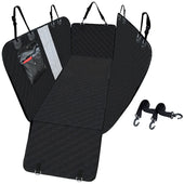 Lade das Bild in den Galerie-Viewer, Intirilife Hundedecke für Auto Rückbank in Schwarz - 134.6 x 44.5 x 58 cm - Flexibler Wasserabweisender Rückbankbezug für PKW Haustier Schondecke mit Netzgitter und Tasche