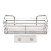 Lade das Bild in den Galerie-Viewer, Intirilife selbstklebende Duschablage Badhalterung in Silber - 32 x 14 x 10.5 cm - Shampoohalterung Duschablage Badezubehörkorb Gewürzregal