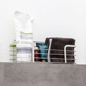 Lade das Bild in den Galerie-Viewer, Intirilife selbstklebende Duschablage Badhalterung in Silber - 32 x 14 x 10.5 cm - Shampoohalterung Duschablage Badezubehörkorb Gewürzregal