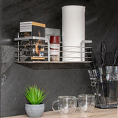 Lade das Bild in den Galerie-Viewer, Intirilife selbstklebende Duschablage Badhalterung in Silber - 32 x 14 x 10.5 cm - Shampoohalterung Duschablage Badezubehörkorb Gewürzregal