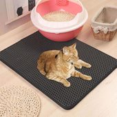 Lade das Bild in den Galerie-Viewer, Intirilife Katzenklo Matte in 65 x 75 x 1.3 cm - Wasserfest, einfach zu reinigen - Katzenstreu Matte