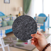 Lade das Bild in den Galerie-Viewer, Intirilife 10x Untersetzer aus Filz mit Holzhalterung in Dunkel Grau - Untersetzer 9.9 x 0.5 cm - Halterung 11.9 x 6.6 cm - Glas Getränke Flaschen Untersetzer für Tassen Schüsseln und mehr