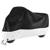 Lade das Bild in den Galerie-Viewer, Intirilife XXL Outdoor Motorradabdeckung Abdeckplane in Silber - Schwarz - Größe 245 x 105 x 125 cm - Zum Schutz für Zweiradvehikel bei jeder Wetterlage