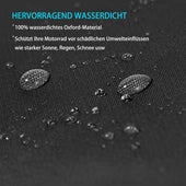 Lade das Bild in den Galerie-Viewer, Intirilife XXL Outdoor Motorradabdeckung Abdeckplane in Silber - Schwarz - Größe 245 x 105 x 125 cm - Zum Schutz für Zweiradvehikel bei jeder Wetterlage