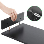 Lade das Bild in den Galerie-Viewer, Intirilife 3-teilige Bildschirmständer längenverstellbarer Schreibtischständer in Schwarz - 74 (104) x 27 x 10 cm - Bildschirmerhöhung mit Handyhalterung für Computer TV Laptop im Büro oder Zuhause