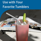 Lade das Bild in den Galerie-Viewer, Intirilife wiederverwendbarer biegbarer Silikonstrohhalm mit 25 cm Länge in Grau - Mit Reinigungsbürste und tragbarer Aufbewahrungsbox in Weiß