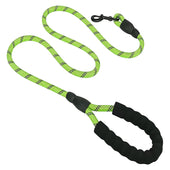 Lade das Bild in den Galerie-Viewer, Intirilife Reflektierende Nylon Hundeleine Haustierleine in Grün mit 1.5 Metern Länge zum Spazieren gehen mit Ihrem Haustier