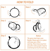 Lade das Bild in den Galerie-Viewer, Intirilife 5 teiliges Set mit Drohnenlandeplatz und Zubehör Helikopterstartfläche aus Nylon in Orange - Blau mit 75cm Durchmesser - Für sicheres Starten und Landen von Drohnen