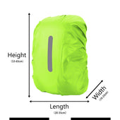 Lade das Bild in den Galerie-Viewer, Intirilife Rucksack Regenschutz Regenhülle für Rucksäcke mit bis zu 55L Volumen in Gelb - 20-35 x 19-23 x 53-65 cm - Wasserabweisend mit Reflektor Streifen
