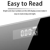 Lade das Bild in den Galerie-Viewer, Intirilife Digitale Personenwaage – Körperwaage aus Sicherheitsglas, großes LCD, Step-On, Auto On/Off, Überlast- & Batteriewarnung, rutschfest – Flaches Design für Bad/WC, Schwarz, inkl. Batterien