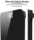 Lade das Bild in den Galerie-Viewer, Intirilife Digitale Personenwaage – Körperwaage aus Sicherheitsglas, großes LCD, Step-On, Auto On/Off, Überlast- & Batteriewarnung, rutschfest – Flaches Design für Bad/WC, Schwarz, inkl. Batterien