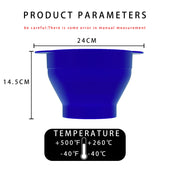 Lade das Bild in den Galerie-Viewer, Intirilife Popcorn Maker aus Silikon für die Mikrowelle Wiederverwendbare faltbare Schüssel mit Deckel in Blau - 24 x 20 x 6 (14.5) cm - Frisches Popcorn jederzeit ohne Gebrauch von Öl