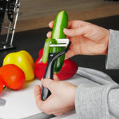 Lade das Bild in den Galerie-Viewer, Intirilife 17-teiliges Set Küchenmesser mit Messerblock und Schärfer Sparschäler multifunktionale Schere und Messer - 36 x 11.5 x 23.5 cm - Zum Schneiden Schälen und auch Knacken von Walnüssen