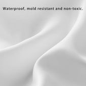 Lade das Bild in den Galerie-Viewer, Intirilife Duschvorhang aus Polyester in Weiß - 180 x 200 cm - Badevorhang Schimmelresisten Wasserabweisend für Dusche und Badewanne