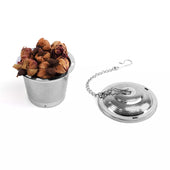 Lade das Bild in den Galerie-Viewer, Intirilife 5-teiliges Teeset mit Aufgussvorrichtungen und Löffel aus Edelstahl in Silber - 5 x 5 x 10 cm - Für köstlichen Tee ob Zuhause oder auf Reisen