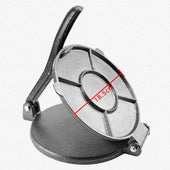 Lade das Bild in den Galerie-Viewer, Intirilife Tortillapresse Empanadapresse aus Eisen in Schwarz - 18.5 cm Durchmesser - Zum Formen von Teigwaren wie flaches Brot Pizzateig Tortillas und Ähnliches