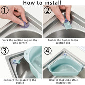 Lade das Bild in den Galerie-Viewer, Intirilife Spülbeckensieb Filterkorb aus Kunststoff in Grau - 24 x 14.2 x 10 cm - Zum Aufbewahren von Küchenutensilien Abwasch oder Schnittresten