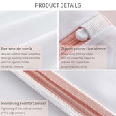 Lade das Bild in den Galerie-Viewer, Intirilife 6er Wäschenetze Set Wäschesäcke in verschiedenen Größen aus weißem Polyester - 50 x 60 / 40 x 50 / 30 x 40 / 25 x 25 / 15 x 17 / 33 x 22 cm - Zum Schutz für empfindliche Wäsche