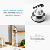 Lade das Bild in den Galerie-Viewer, Intirilife 2-teiliges Ölspender Set Essig und Öl Flaschen aus Glas mit 450 ml Füllmenge - Öl Essig Spender Flasche Zubehör für portionsgerechtes Ausgießen