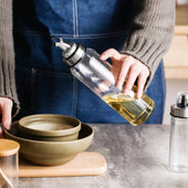 Lade das Bild in den Galerie-Viewer, Intirilife 2-teiliges Ölspender Set Essig und Öl Flaschen aus Glas mit 450 ml Füllmenge - Öl Essig Spender Flasche Zubehör für portionsgerechtes Ausgießen