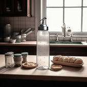 Lade das Bild in den Galerie-Viewer, Intirilife 2-teiliges Ölspender Set Essig und Öl Flaschen aus Glas mit 450 ml Füllmenge - Öl Essig Spender Flasche Zubehör für portionsgerechtes Ausgießen