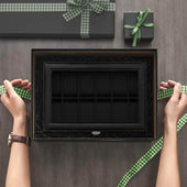 Lade das Bild in den Galerie-Viewer, Intirilife Uhrenschatulle mit 12 Steckplätzen Uhrenbox mit Glasdeckel in Schwarz - 30 x 20 x 8 cm - Präsentiervitrine zum Aufbewahren Transportieren und Vorführen von Uhren und Schmuck