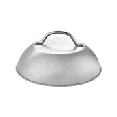 Lade das Bild in den Galerie-Viewer, Intirilife 2x Schmelzkuppel Schmelzglocke aus Edelstahl in Silber - 22.5 x 10 cm - Burger Glocke Grill Haube Abdeckhaube zum besseren Braten von Fleisch Dämpfen von Gemüse und Schmelzen von Käse