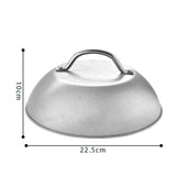 Lade das Bild in den Galerie-Viewer, Intirilife 2x Schmelzkuppel Schmelzglocke aus Edelstahl in Silber - 22.5 x 10 cm - Burger Glocke Grill Haube Abdeckhaube zum besseren Braten von Fleisch Dämpfen von Gemüse und Schmelzen von Käse