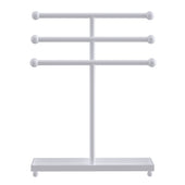 Lade das Bild in den Galerie-Viewer, Intirilife 3-stufiger Schmuckbaum Schmuckständer aus Eisen in Weiß - 31 x 10 x 41 cm - Präsentationsständer für Ketten Armbänder zum Ablegen und Aufbewahren von Accessoires oder Schmuck