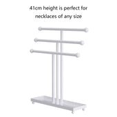 Lade das Bild in den Galerie-Viewer, Intirilife 3-stufiger Schmuckbaum Schmuckständer aus Eisen in Weiß - 31 x 10 x 41 cm - Präsentationsständer für Ketten Armbänder zum Ablegen und Aufbewahren von Accessoires oder Schmuck