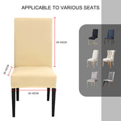 Lade das Bild in den Galerie-Viewer, Intirilife 1x Elastischer Stuhlhusse Stuhlüberzug in CREME mit 38 - 45 cm Sitzfläche und 45 - 65 cm Lehnenhöhe - Für Partys Hochzeiten Hotels oder Zuhause im Esszimmer