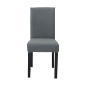 Lade das Bild in den Galerie-Viewer, Intirilife 1x Elastischer Stuhlhusse Stuhlüberzug in GEMUSTERT GRAU mit 38 - 45 cm Sitzfläche und 45 - 65 cm Lehnenhöhe - Für Partys Hochzeiten Hotels oder Zuhause im Esszimmer