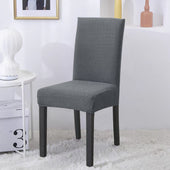 Lade das Bild in den Galerie-Viewer, Intirilife 1x Elastischer Stuhlhusse Stuhlüberzug in GEMUSTERT GRAU mit 38 - 45 cm Sitzfläche und 45 - 65 cm Lehnenhöhe - Für Partys Hochzeiten Hotels oder Zuhause im Esszimmer