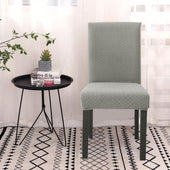 Lade das Bild in den Galerie-Viewer, Intirilife 1x Elastischer Stuhlhusse Stuhlüberzug in GEMUSTERT CREME mit 38 - 45 cm Sitzfläche und 45 - 65 cm Lehnenhöhe - Für Partys Hochzeiten Hotels oder Zuhause im Esszimmer